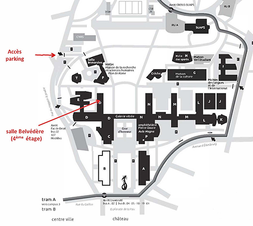 plan universit&eacute; de Caen